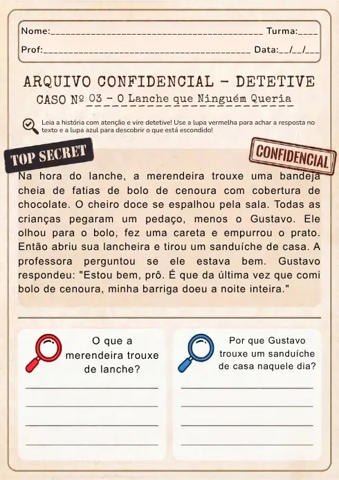 Caso Detetive Sênior (Nível 3) - amostra